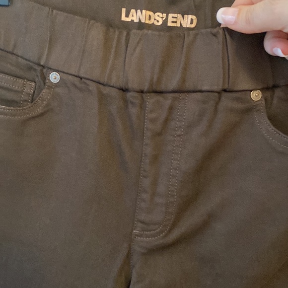 Land’s End brown high rise curvy pull on legging size 8 - Picture 3 of 7